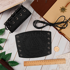 Adjustable PU Leather Cord Bracelet with Wax Cord&nbsp;AJEW-WH0165-38A