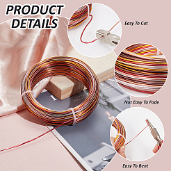 1 Roll Gradient Color Aluminum Wire&nbsp;AW-BC0003-38D