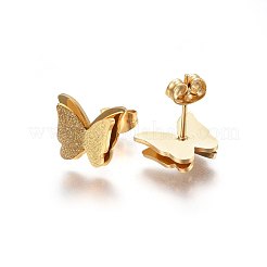 304 Stainless Steel Stud Earrings&nbsp;EJEW-H367-19G
