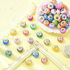 100Pcs 10 Colors Opaque Resin European Beads&nbsp;RPDL-CJ0001-07