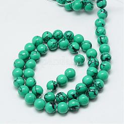 Dyed Synthetic Turquoise Bead Strands&nbsp;G-T053-10mm-02