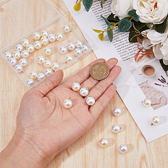 40Pcs 2 Colors Pearl Buttons Round Pearl Bridal Buttons&nbsp;FIND-DC0005-69