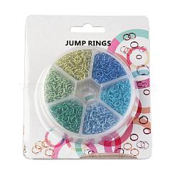 6 Colors Aluminum Wire Open Jump Rings&nbsp;ALUM-JP0001-01A