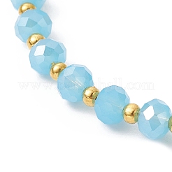 Glass Round Beaded Cuff Bangles&nbsp;BJEW-JB09964-06