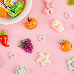 100Pcs Opaque Resin Cabochons&nbsp;CRES-SP0001-16