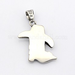 Retro 304 Stainless Steel Cowboy Hat Pendants&nbsp;STAS-F006-066