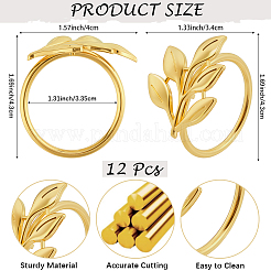 Christmas Theme Alloy Napkin Rings&nbsp;AJEW-WH20020-134B-G