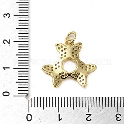 Brass Micro Pave Clear Cubic Zirconia Pendants&nbsp;KK-U005-01O-G