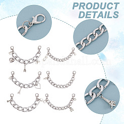 6Pcs 6 Styles Aluminum Canvas Shoes Chains&nbsp;FIND-GO00005