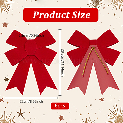 6Pcs Christmas PVC Big Bowknot Decorations&nbsp;AJEW-PH0007-38
