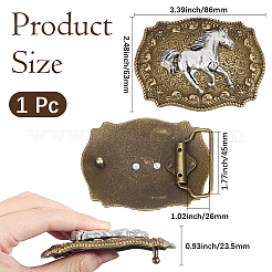 Two Tone Zinc Alloy Buckle Clasps&nbsp;FIND-WH20027-58C