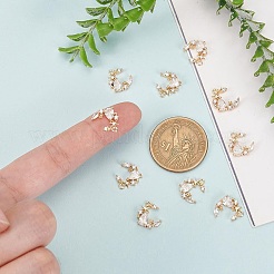 10Pcs Brass Micro Pave Cubic Zirconia Charm&nbsp;KK-GO0001-79