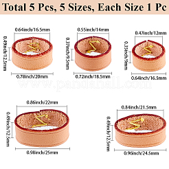 5Pcs 5 Styles Cowhide Sew on Leather Belt Loop for Bag Strap&nbsp;FIND-CL0001-74B