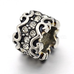Retro 304 Stainless Steel Grade A Rhinestone Beads&nbsp;STAS-E086-04AS