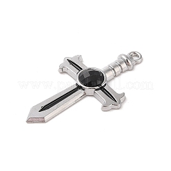 Alloy & Resin Rhinestone Pendants&nbsp;FIND-M021-01P
