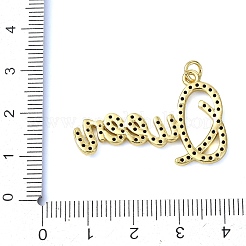 Brass Micro Pave Cubic Zirconia Pendants&nbsp;KK-H270-07C-01