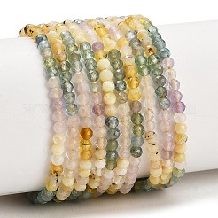Gradient Color Natural Yellow Opal & Amethyst & Apatite Beads Strands&nbsp;GG-CBA1668-A06-3mm