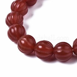 Natural Carnelian Beaded Stretch Bracelets&nbsp;G-Q998-015
