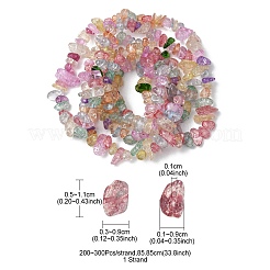 Baking Paint Crackle Glass Beads Strands&nbsp;G-YWC0001-01
