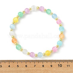 Natural Selenite & Non-magnetic Synthetic Hematite Beads Stretch Bracelets for Women&nbsp;BJEW-JB13680