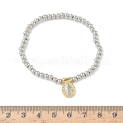 Brass Oval Charms Bracelets&nbsp;BJEW-B148-03A-02