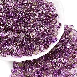 Spray Painted Transparent Glass Seed Beads&nbsp;SEED-T007-05G