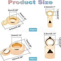 40Pcs 2 Style Brass Tube Bails&nbsp;KK-FH0003-51