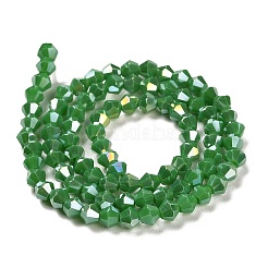 Opaque Solid Color Electroplate Glass Beads Strands&nbsp;GLAA-F029-P4mm-A08