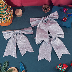 Polyamide Glitter Bowknots&nbsp;DIY-TAC0051-010B