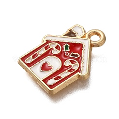 Christmas Theme Alloy Enamel Pendants&nbsp;ENAM-S021-03G