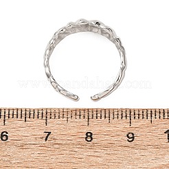 304 Stainless Steel Cuff Open Rings&nbsp;RJEW-P191-15P