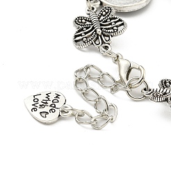 Antique Silver Plated Alloy Link Chain Bracelet Making&nbsp;MAK-K023-03C-AS