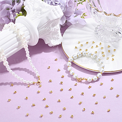 80Pcs Brass Crimp Beads&nbsp;KK-BBC0025-89G