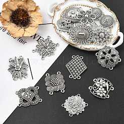 60Pcs 30 Styles Tibetan Style Zinc Alloy Multi-Strand Links&nbsp;FIND-CJ0003-63