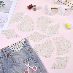 10Pcs 2 Styles Cotton Cord with Milk Silk Iron on/Sew on Patches&nbsp;PATC-CP0001-14