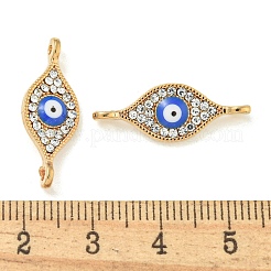 Alloy Blue Enamel Evil Eye Connector Charms&nbsp;ENAM-S003-03B