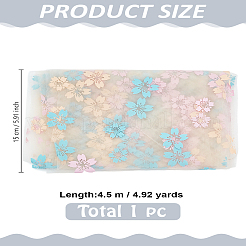 4.5M Sakura Printed Chinlon Tulle Rolls&nbsp;DIY-LP0005-97B