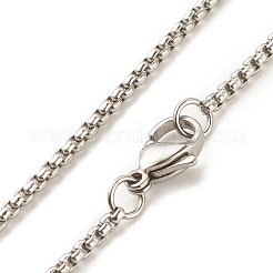 Non-Tarnish 304 Stainless Steel Box Chains Necklace for Women&nbsp;NJEW-JN03892-04