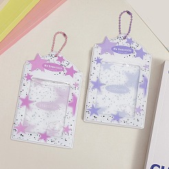 2Pcs 2 Colors Star Pattern PVC Plastic Photocard Holders&nbsp;AJEW-DJ0005-53