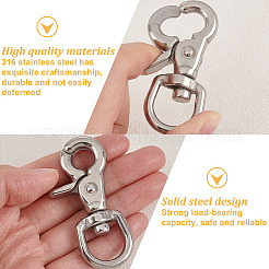 2Pcs Stainless Steel Swivel Clasps&nbsp;STAS-DC0015-60