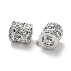 Brass Micro Pave Cubic Zirconia Tube Bails&nbsp;ZIRC-P112-02P