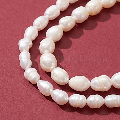 2 Strands 2 Style Natural Cultured Freshwater Pearl Beads Strands&nbsp;PEAR-FS0001-02