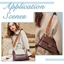 Adjustable Imitation Leather Bag Straps with Zinc Alloy Clasps&nbsp;FIND-WH0126-837C