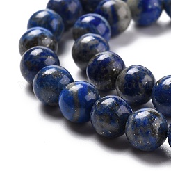 Natural Lapis Lazuli Round Beads Strands&nbsp;G-I181-09-8mm