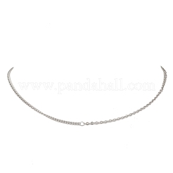 2MM 304 Stainless Steel Cable Chain Curb Chain Necklaces for Women&nbsp;NJEW-JN05560