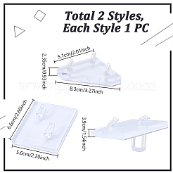 2Pcs 2 Styles Acrylic Jewelry Ring Display Holder Stands&nbsp;RDIS-GA0001-05