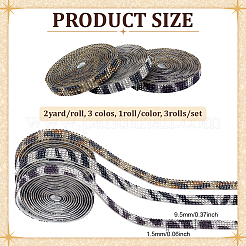 3Rolls 3 Colors Self-adhesion Rhinesatone Hotfix Rhinestone&nbsp;DIY-PH0032-70