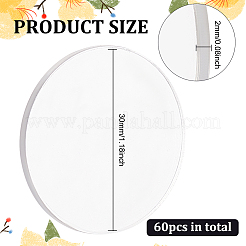 60Pcs Acrylic Flat Round Action Figure Display Bases&nbsp;KY-FG0001-10