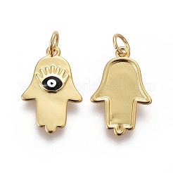 Brass Enamel Pendants&nbsp;KK-F783-10G