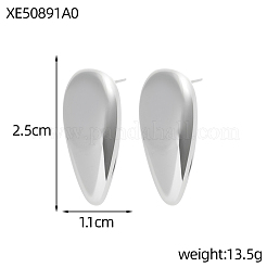 304 Stainless Steel Stud Earrings for Women&nbsp;STAS-OY016-06P